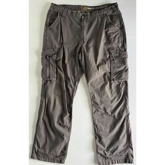 Carhartt Force Relaxed Fit Cargo Work Pant, 10 Pockets, Grey Men's Size 40 x 34 - Picture 9 of 13